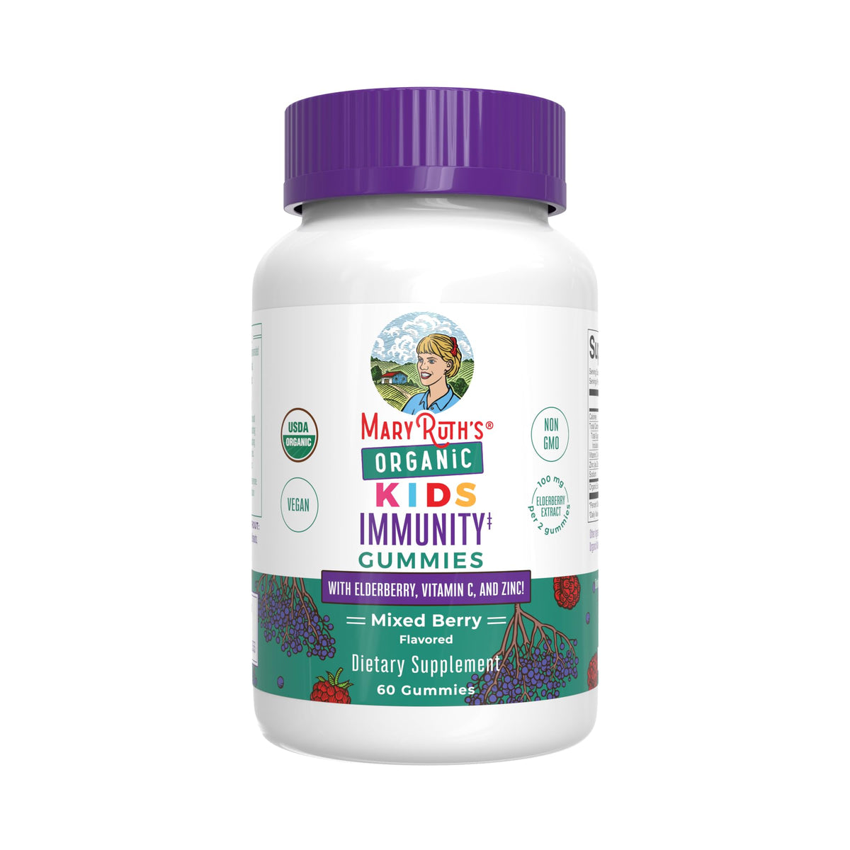 MaryRuth Organics Kids Immune Support Gummies | USDA Organic | Vitamin C, Zinc, and Elderberry Gummies for Kids| Immune Support for Ages 4+ | Vegan - FENGGESTORE20