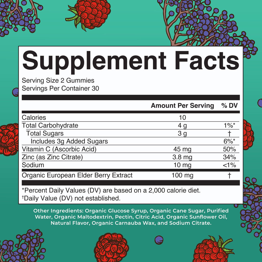 MaryRuth Organics Kids Immune Support Gummies | USDA Organic | Vitamin C, Zinc, and Elderberry Gummies for Kids| Immune Support for Ages 4+ | Vegan - FENGGESTORE20