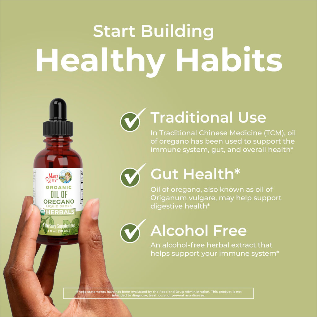 MaryRuth Organics Oregano Oil Drops | 6 Month Supply | USDA Organic Oil of Oregano Liquid | Herbal Blend for Immune Support | Digestive Health | Overall Health - FENGGESTORE20