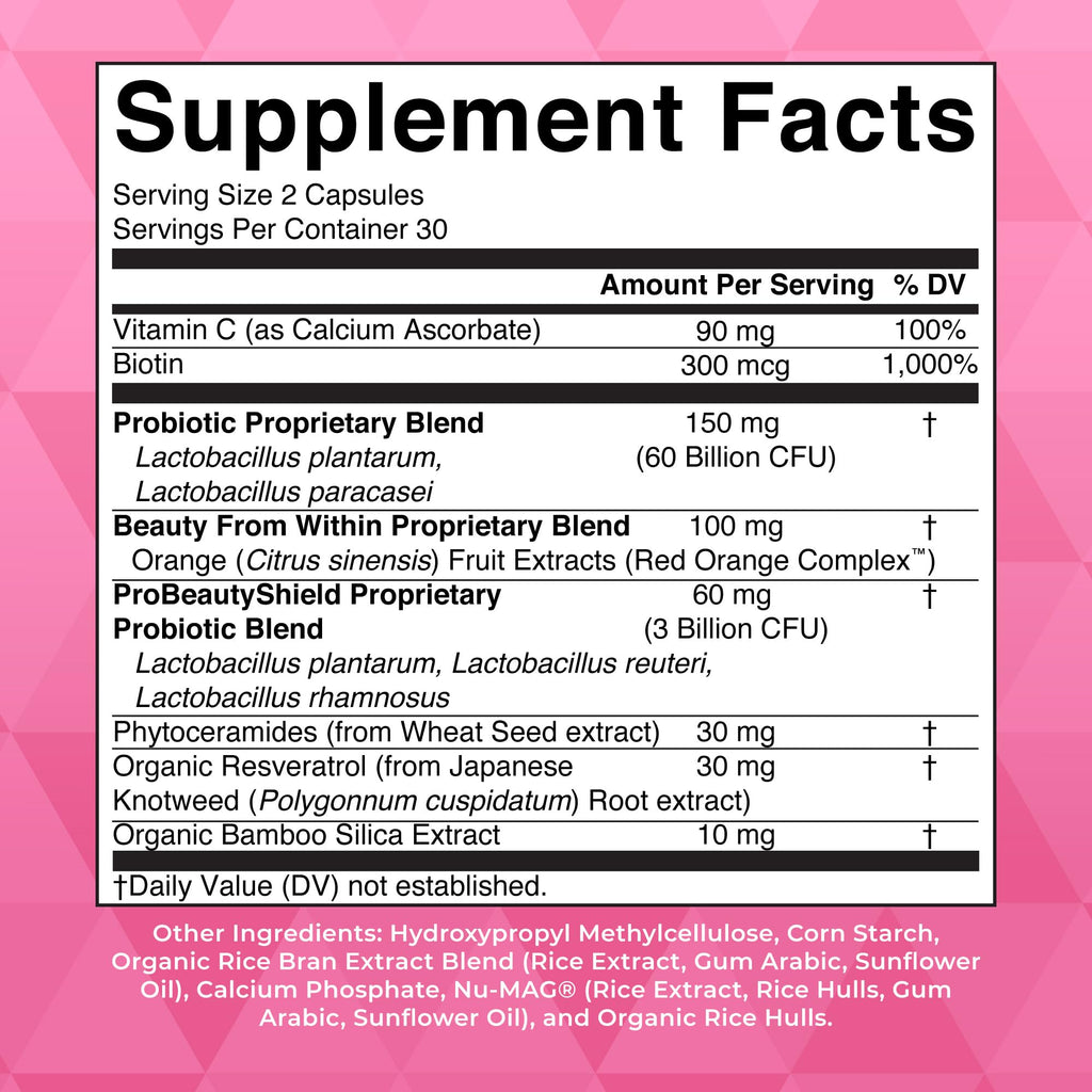 MaryRuth Organics Probiotic Beauty Capsules | Vegan Collagen Support | Anti Aging | Gut Health | Hair Skin and Nails Vitamins | Skin Care - FENGGESTORE20