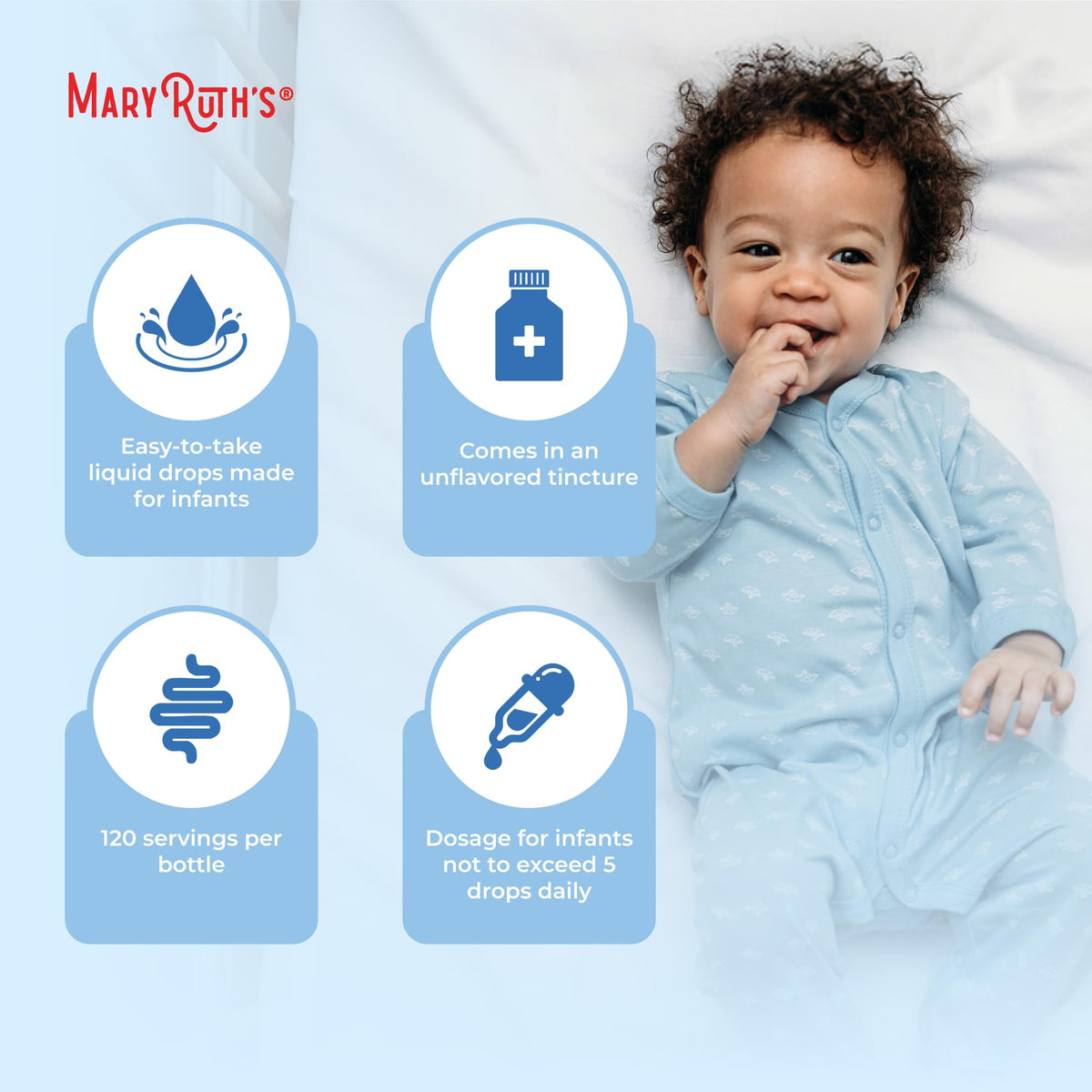 MaryRuth Organics USDA Organic Infant Liquid Probiotic Drops | Baby Essentials | Probiotics for Infants | Baby Probiotic Drops - FENGGESTORE20