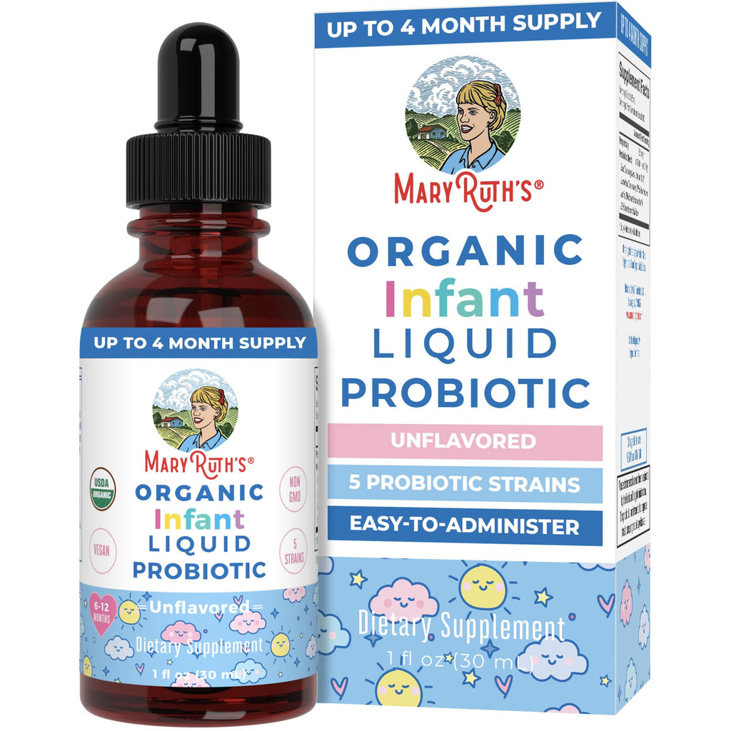 MaryRuth Organics USDA Organic Infant Liquid Probiotic Drops | Baby Essentials | Probiotics for Infants | Baby Probiotic Drops - FENGGESTORE20