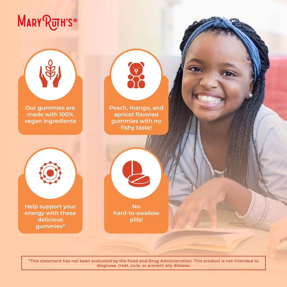 MaryRuth Organics Vegan Omega 3 6 7 9 Gummies | Up to 4 Month Supply | Omega 3 Supplement with Flaxseed Oil | Omega 3 Gummies - FENGGESTORE20
