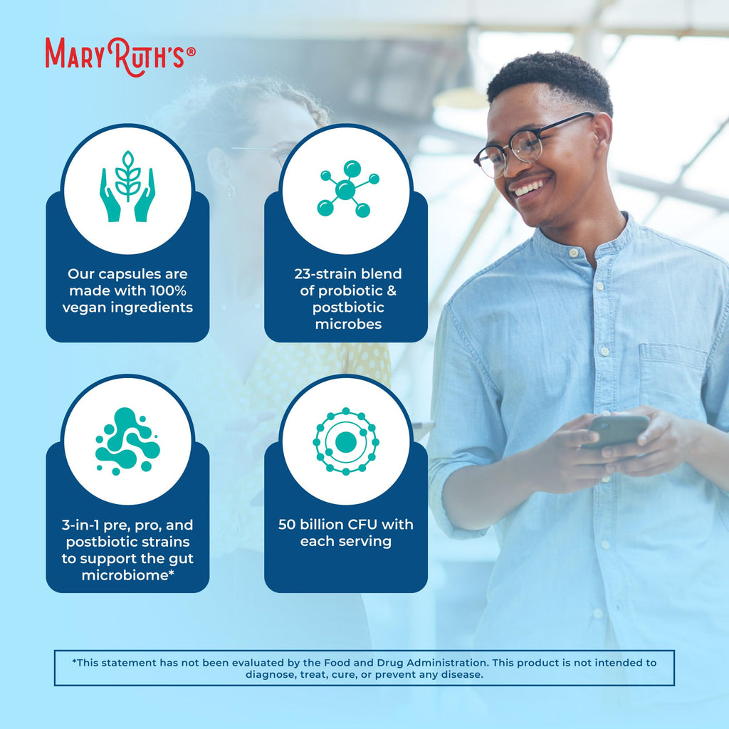 MARYRUTH'S 3-in-1 Probiotics for Digestive Health | Prebiotic & Postbiotic | Gut Health Supplement for Women & Men | 23 Unique Strains - FENGGESTORE20