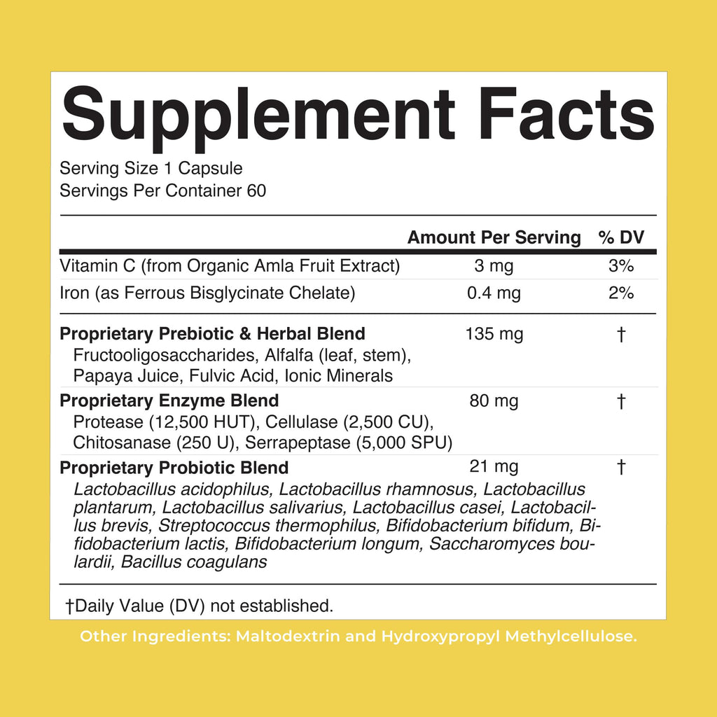 MaryRuth’s Gut Flora Health+ Enzymes | Prebiotic & Probiotic Digestive Enzymes for Healthy Gut Biome & Digestive Support | Gastrointestinal Health | CLP Certified - FENGGESTORE20