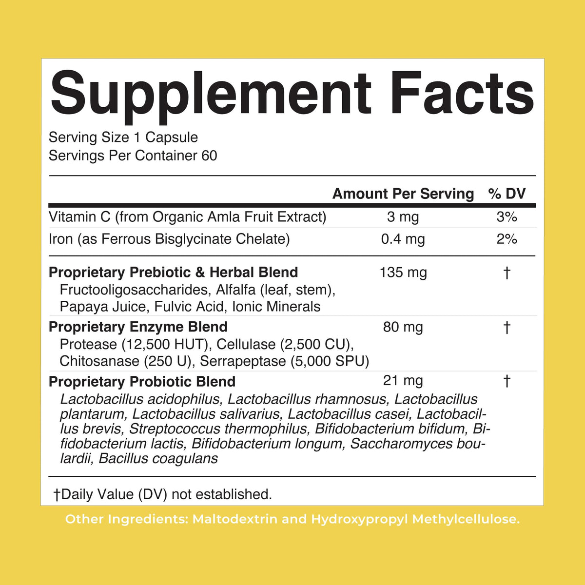 MaryRuth’s Gut Flora Health+ Enzymes | Prebiotic & Probiotic Digestive Enzymes for Healthy Gut Biome & Digestive Support | Gastrointestinal Health | CLP Certified - FENGGESTORE20