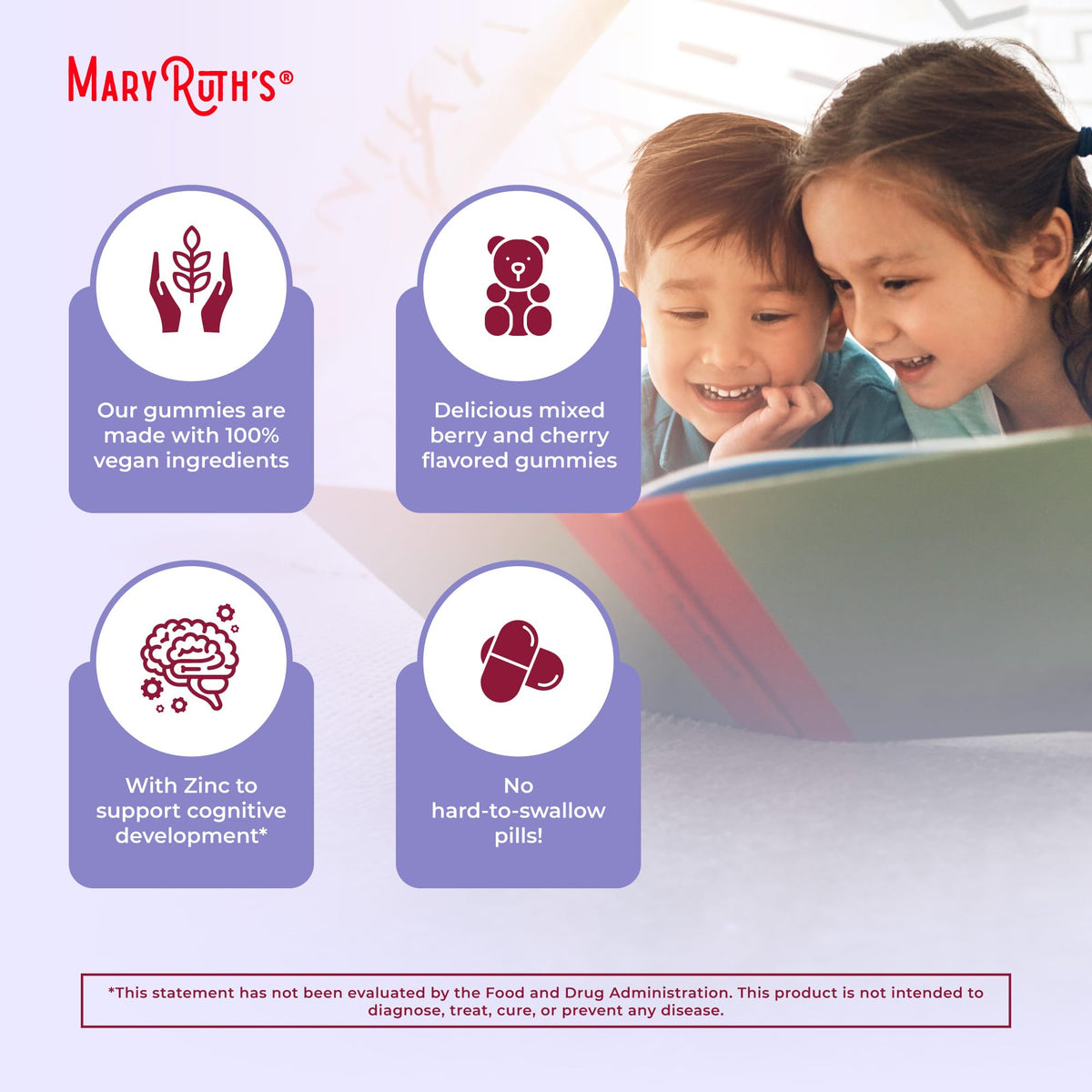 MARYRUTH'S Kids Vitamins | Multi | 1 Month Supply | Multivitamin Gummies for Ages 4+ | Multivitamin for Kids | Vegan | Only 2 Gummies a Day | 60 Count - FENGGESTORE20