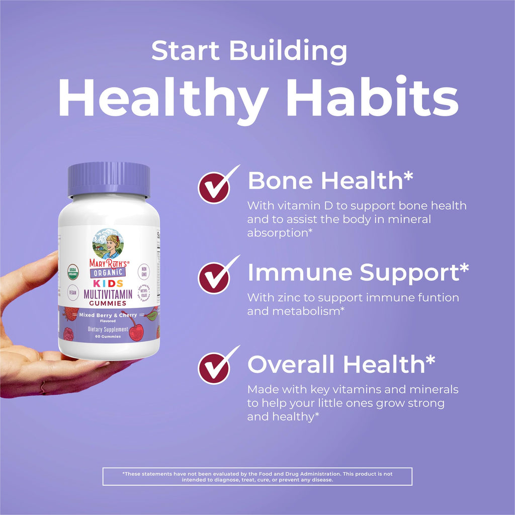 MARYRUTH'S Kids Vitamins | Multi | 1 Month Supply | Multivitamin Gummies for Ages 4+ | Multivitamin for Kids | Vegan | Only 2 Gummies a Day | 60 Count - FENGGESTORE20