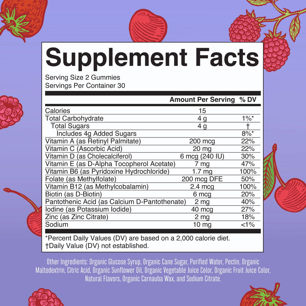 MARYRUTH'S Kids Vitamins | Multi | 1 Month Supply | Multivitamin Gummies for Ages 4+ | Multivitamin for Kids | Vegan | Only 2 Gummies a Day | 60 Count - FENGGESTORE20