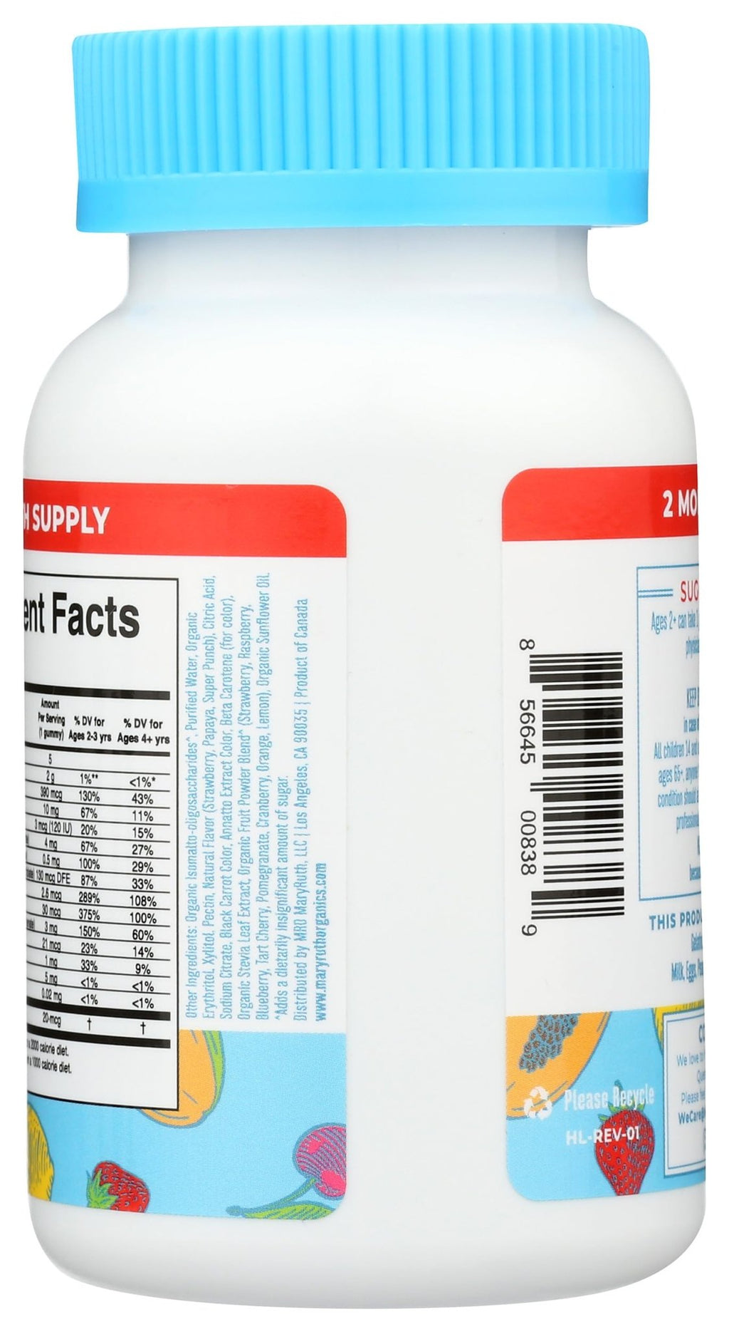 MARYRUTH'S Kids Vitamins | Multi | Sugar Free | 2 Month Supply | Kids Multivitamin Gummies for Ages 2+ | Vegan | Only 1 Gummy a Day | 60 Count - FENGGESTORE20