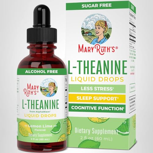 MaryRuth's L Theanine 200mg Liquid Drops | Mood Support for Adults & Kids | Focus Supplement | Natural Sleep Support | Vegan - FENGGESTORE20