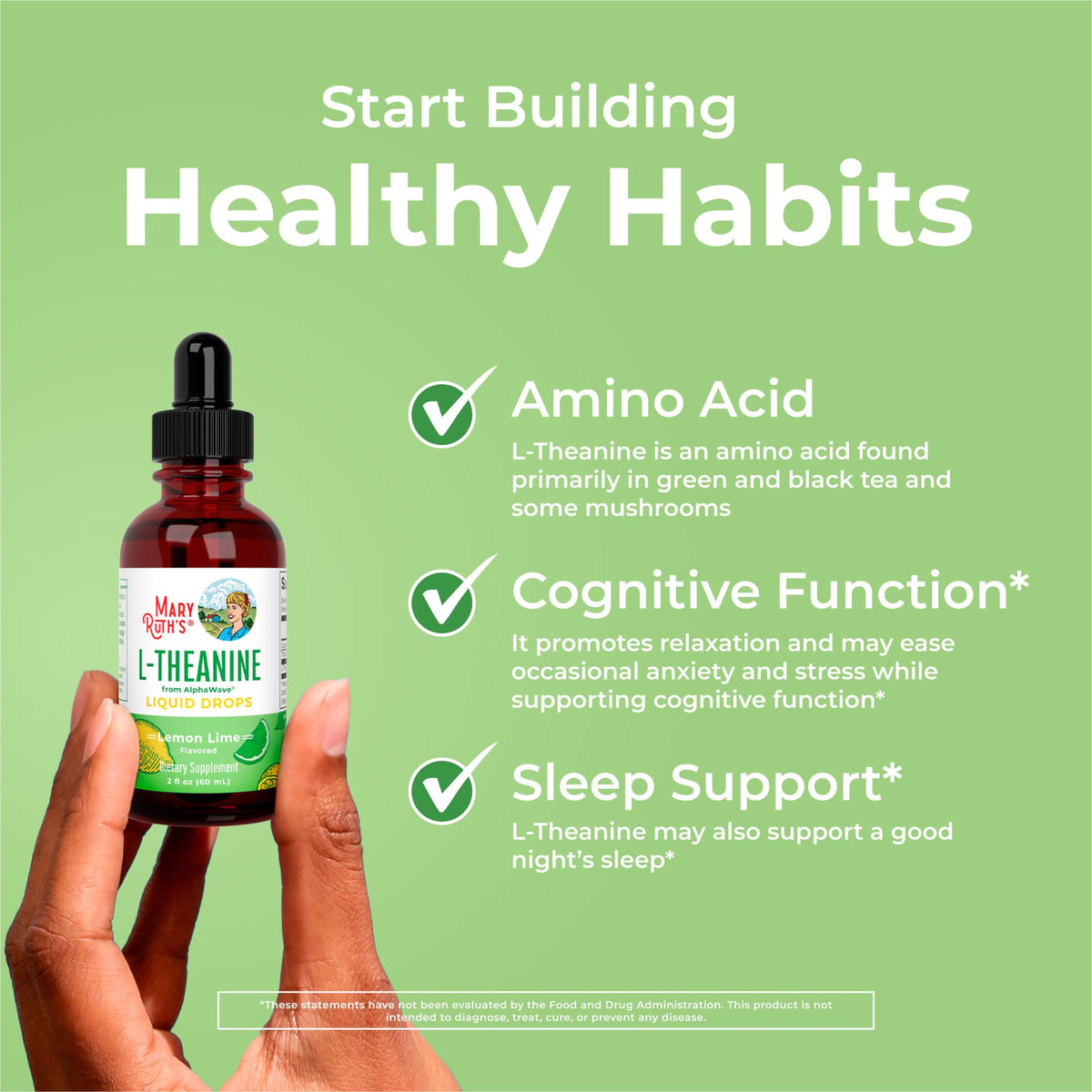 MaryRuth's L Theanine 200mg Liquid Drops | Mood Support for Adults & Kids | Focus Supplement | Natural Sleep Support | Vegan | Non-GMO | Gluten Free | 30 Servings - FENGGESTORE20