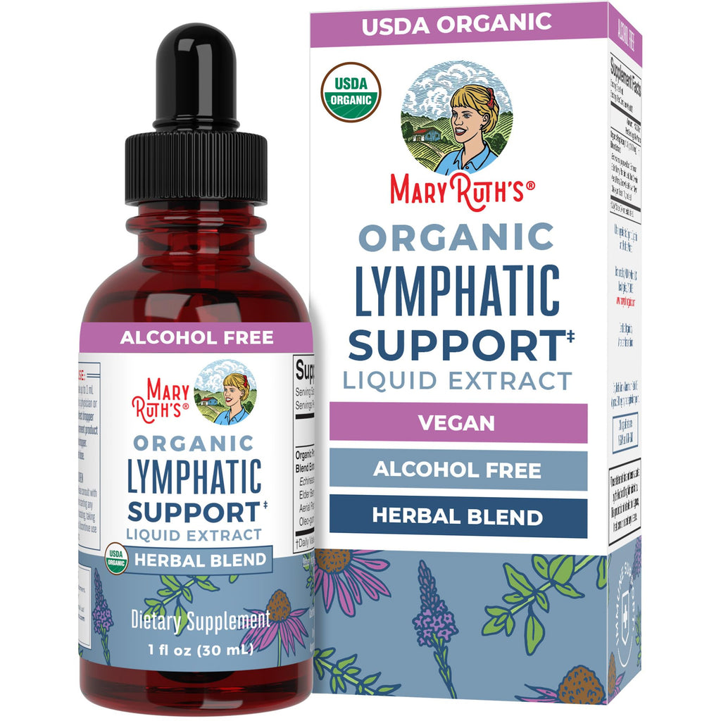 MARYRUTH'S Lymphatic Support Liquid Drops USDA Organic | Herbal Blend with Echinacea & Elderberry | Blue Vervain - FENGGESTORE20