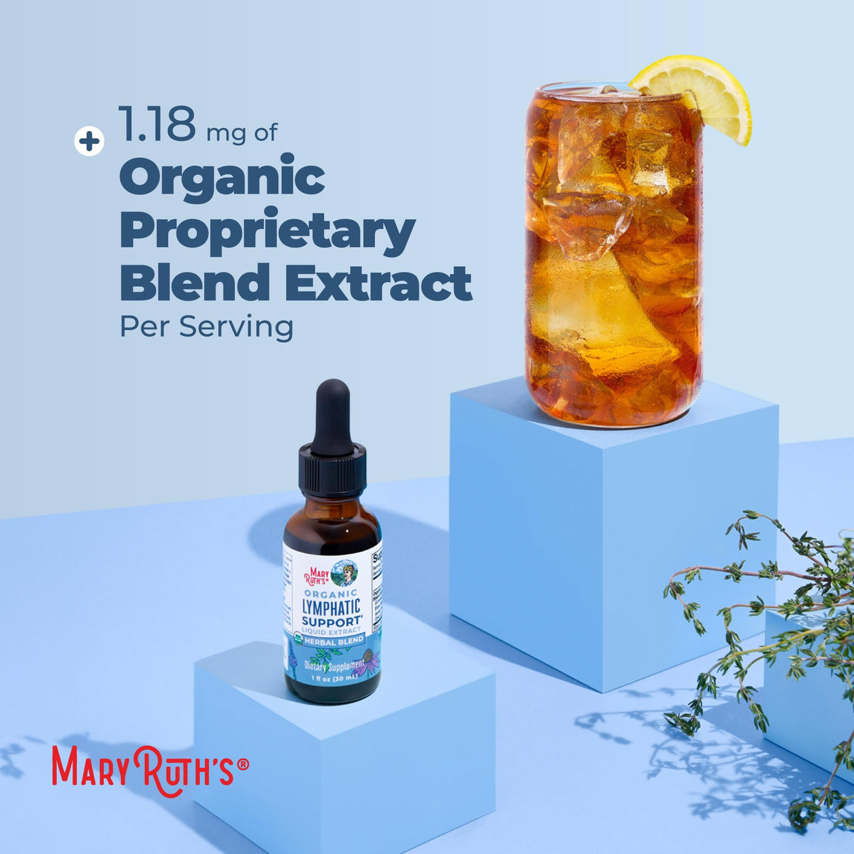 MARYRUTH'S Lymphatic Support Liquid Drops USDA Organic | Herbal Blend with Echinacea & Elderberry | Blue Vervain - FENGGESTORE20