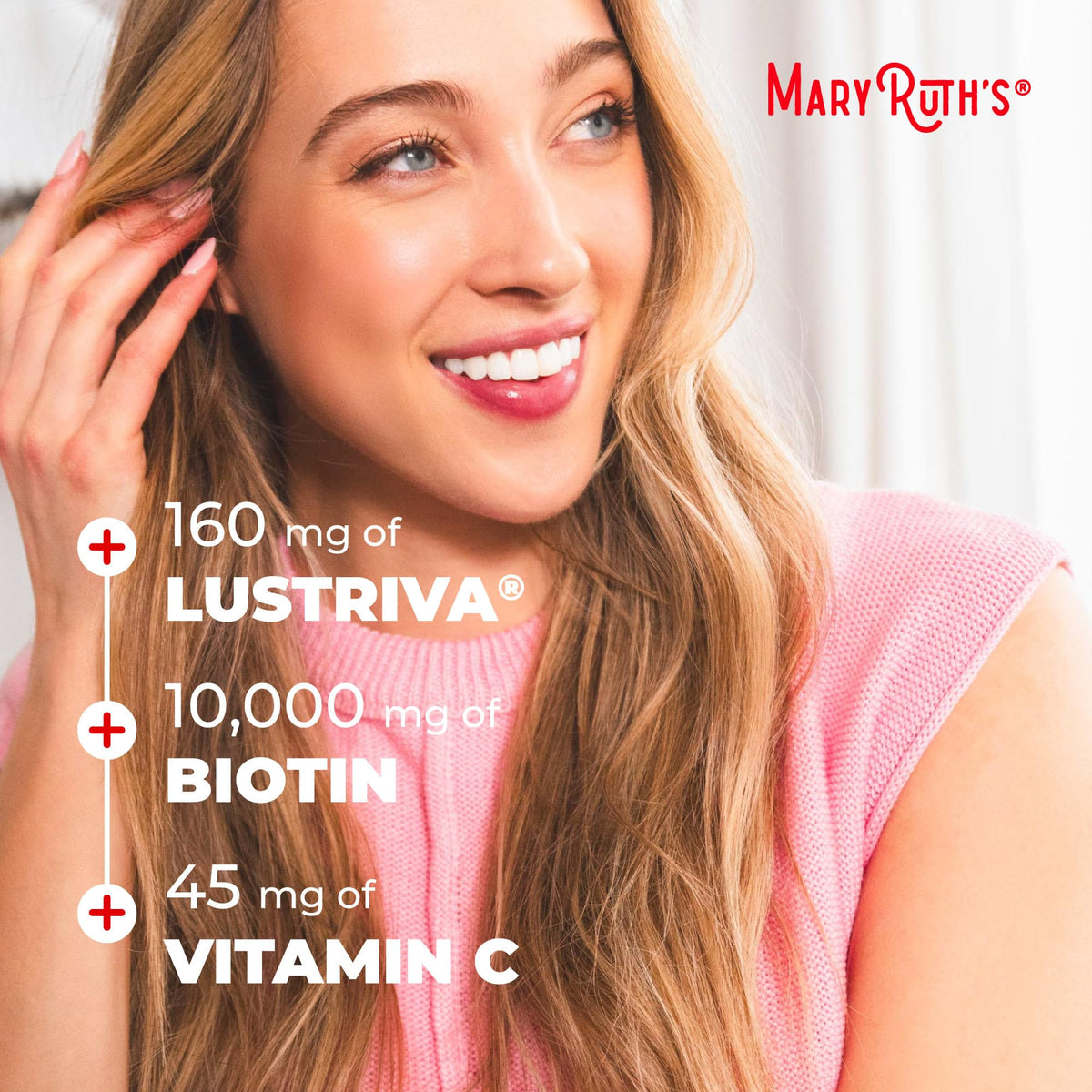 MaryRuth's Multivitamin + Hair Growth Gummies | with Lustriva® | Biotin 10000mcg | B Vitamins | Formulated for Thicker Hair, Wrinkles, Fine Line - FENGGESTORE20
