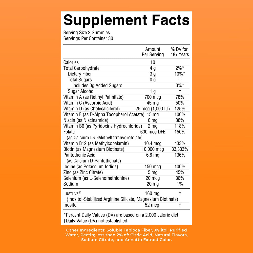 MaryRuth's Multivitamin + Hair Growth Gummies | with Lustriva® | Biotin 10000mcg | B Vitamins | Formulated for Thicker Hair, Wrinkles, Fine Line - FENGGESTORE20