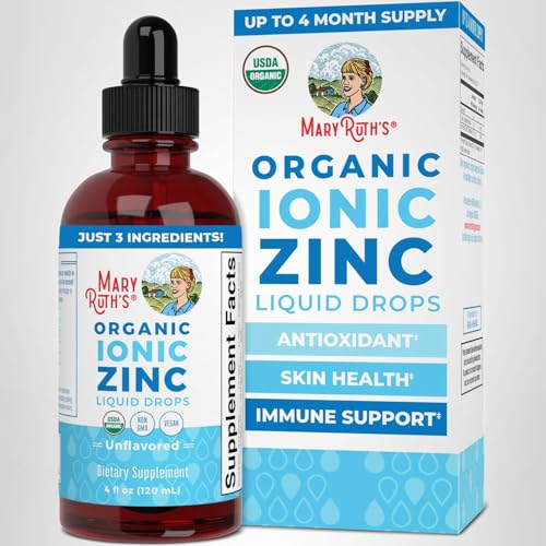 MaryRuth's Organic Liquid Zinc Supplement for Kids & Adults | Immune Support | Skin Health | Antioxidant | Cellular Metabolism | Zinc Sulfate - FENGGESTORE20