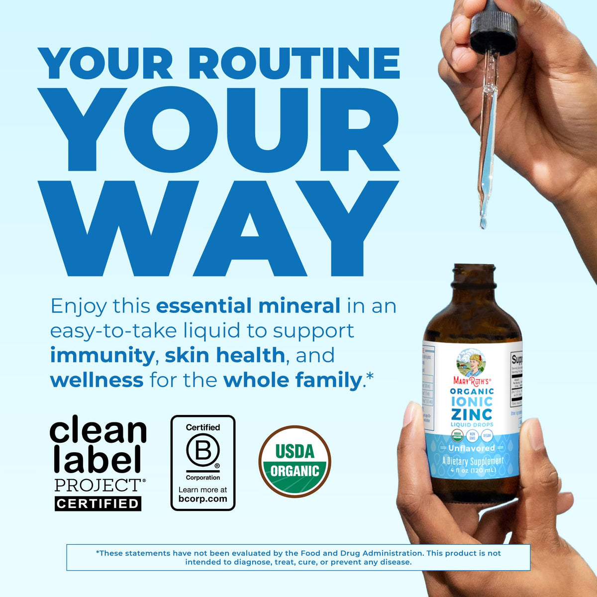 MaryRuth's Organic Liquid Zinc Supplement for Kids & Adults | Immune Support | Skin Health | Antioxidant | Cellular Metabolism | Zinc Sulfate - FENGGESTORE20