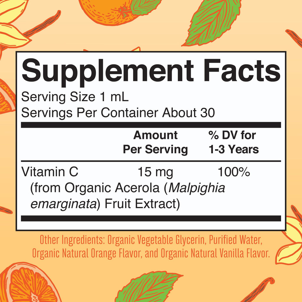 MARYRUTH'S Organic Toddler Vitamin C Drops for Immunity | Ages 1-3 Years | 15 mg Per Serving | Vitamin C for Immune Support & Overall Health | Vegan | Sugar Free - FENGGESTORE20