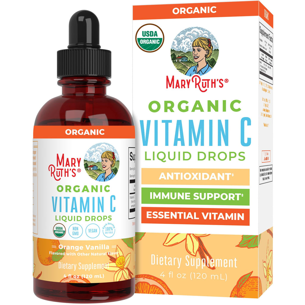 MARYRUTH'S Organic Vitamin C Supplement | Liquid Vitamin C Liquid Drops for Adults & Kids | Immune Support Supplement for Overall Health - FENGGESTORE20