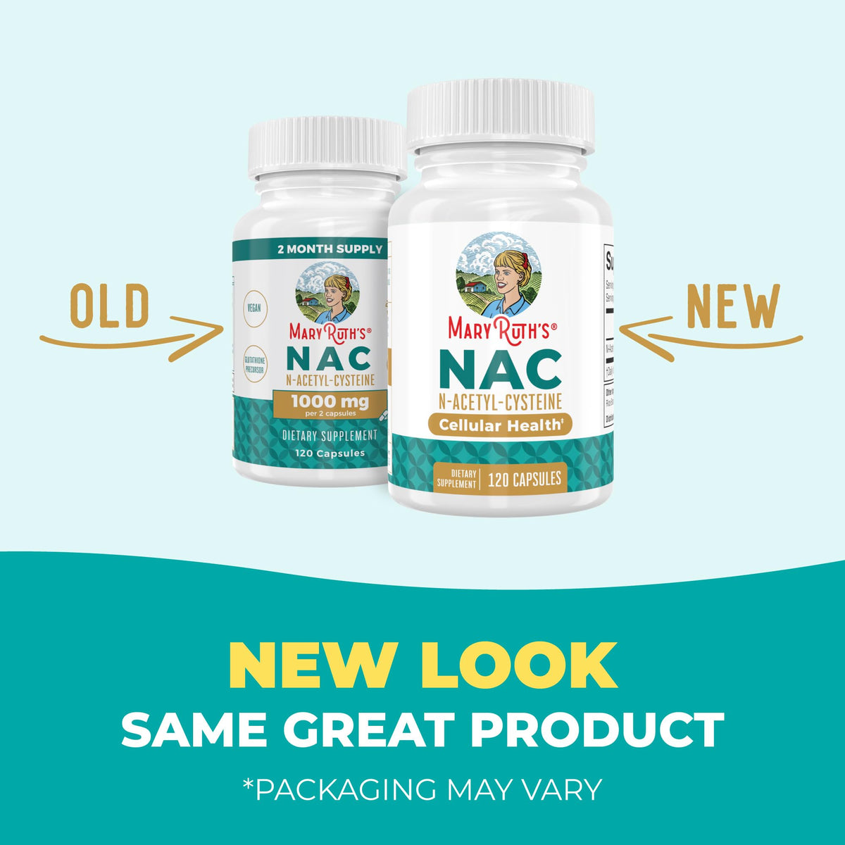 MARYRUTH'S Organics NAC Supplement N-Acetyl Cysteine | 2 Month Supply | NAC 1000mg per Serving | Vegan Capsules | Gluthamine Precursor | Amino Acid - FENGGESTORE20