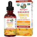 MARYRUTH'S Organics USDA Turmeric Gold Liquid Drops | Herbal Blend | Turmeric Curcumin | Black Pepper | Cassia Cinnamon Bark | Ginger Root | Immune Support - FENGGESTORE20