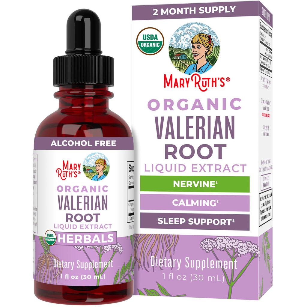 MARYRUTH'S Organics Valerian Root Liquid Drops | 2 Month Supply | Sugar Free | USDA Organic Valerian Root Drops | Support Sleep | Calm and Stress Relief - FENGGESTORE20