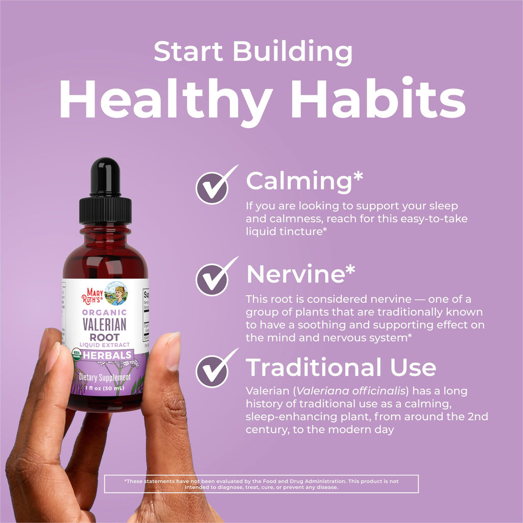 MARYRUTH'S Organics Valerian Root Liquid Drops | 2 Month Supply | Sugar Free | USDA Organic Valerian Root Drops | Support Sleep | Calm and Stress Relief - FENGGESTORE20