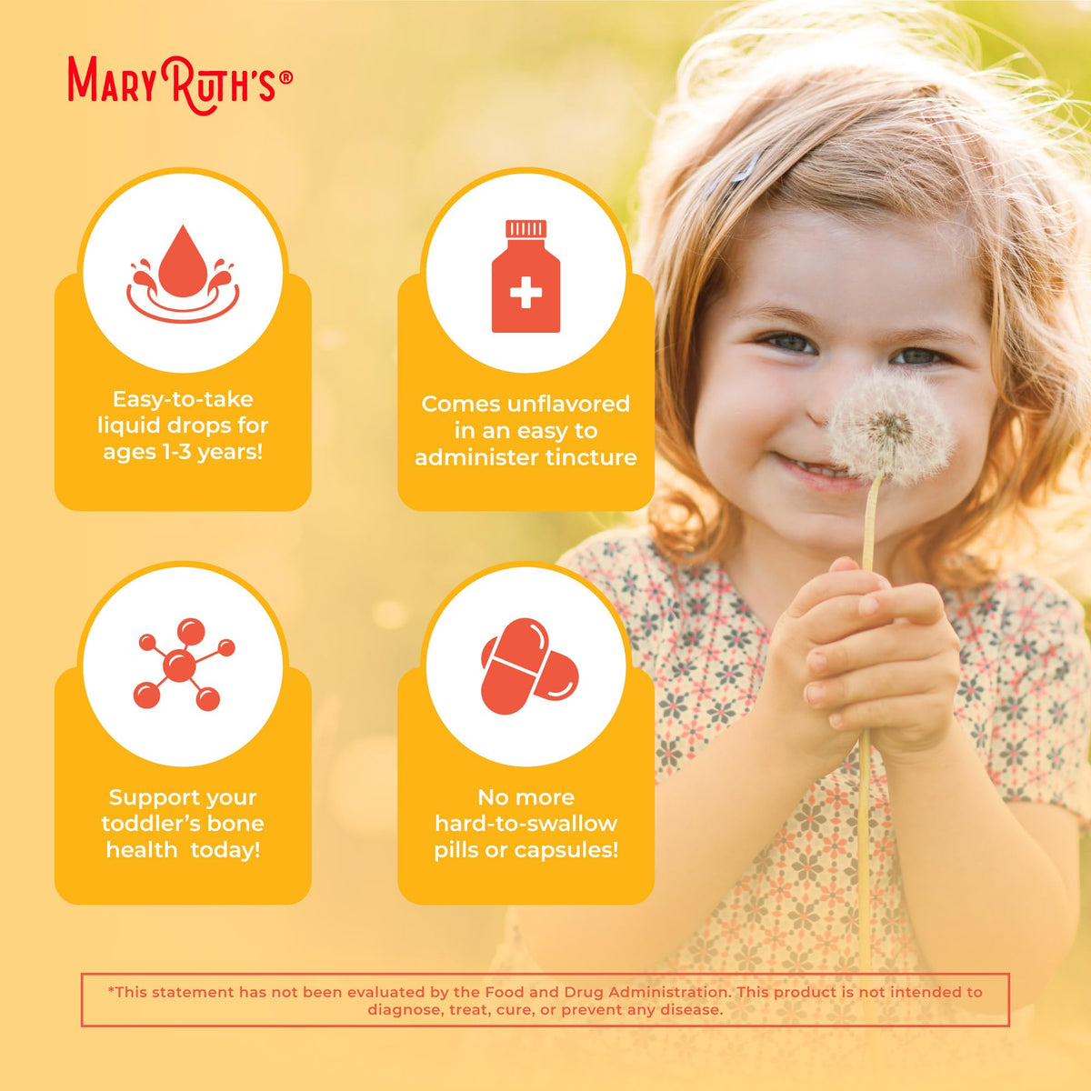 MARYRUTH'S Organics Vitamin D3 | Vitamin K2 | Vitamin D3 K2 Drops | K2 D3 Vitamin Liquid Supplement for Toddlers | Kids Supplement for Calcium Absorption - FENGGESTORE20