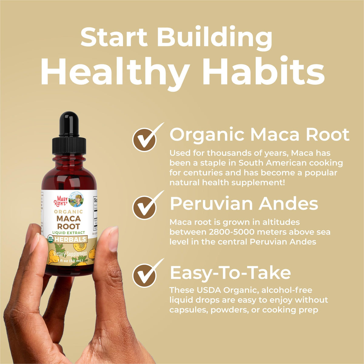 MARYRUTH'S USDA Organic Maca Root Liquid Drops | Vegan | Non-GMO | Gluten Free | Alcohol Free | 1 Fl Oz - FENGGESTORE20