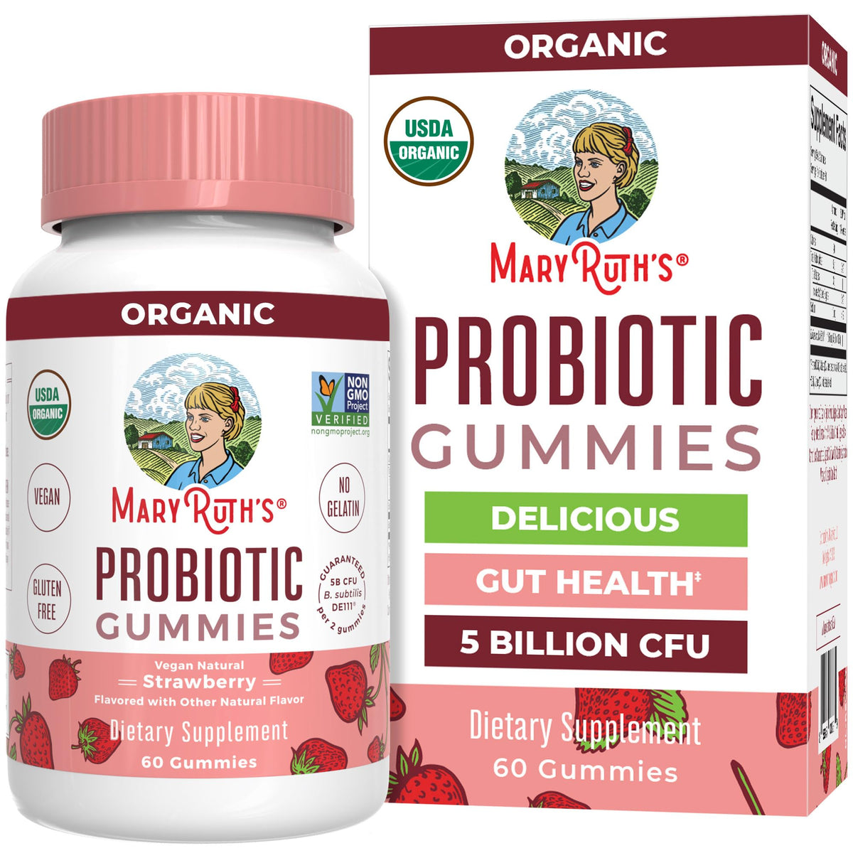 MARYRUTH'S USDA Organic Probiotic Gummies Probiotic Digestive Support | Immune Support | Digestive & Gut Health Supplement | 5 Billion CFU - FENGGESTORE20