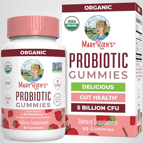 MARYRUTH'S USDA Organic Probiotic Gummies Probiotic Digestive Support | Immune Support | Digestive & Gut Health Supplement | 5 Billion CFU - FENGGESTORE20