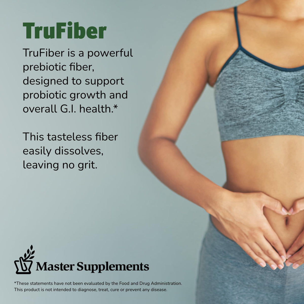 Master Supplements TruFiber - 6.35 oz, Pack of 2 - Prebiotic Fiber to Help Boost Probiotic Growth - Supports Digestive Health - FENGGESTORE20
