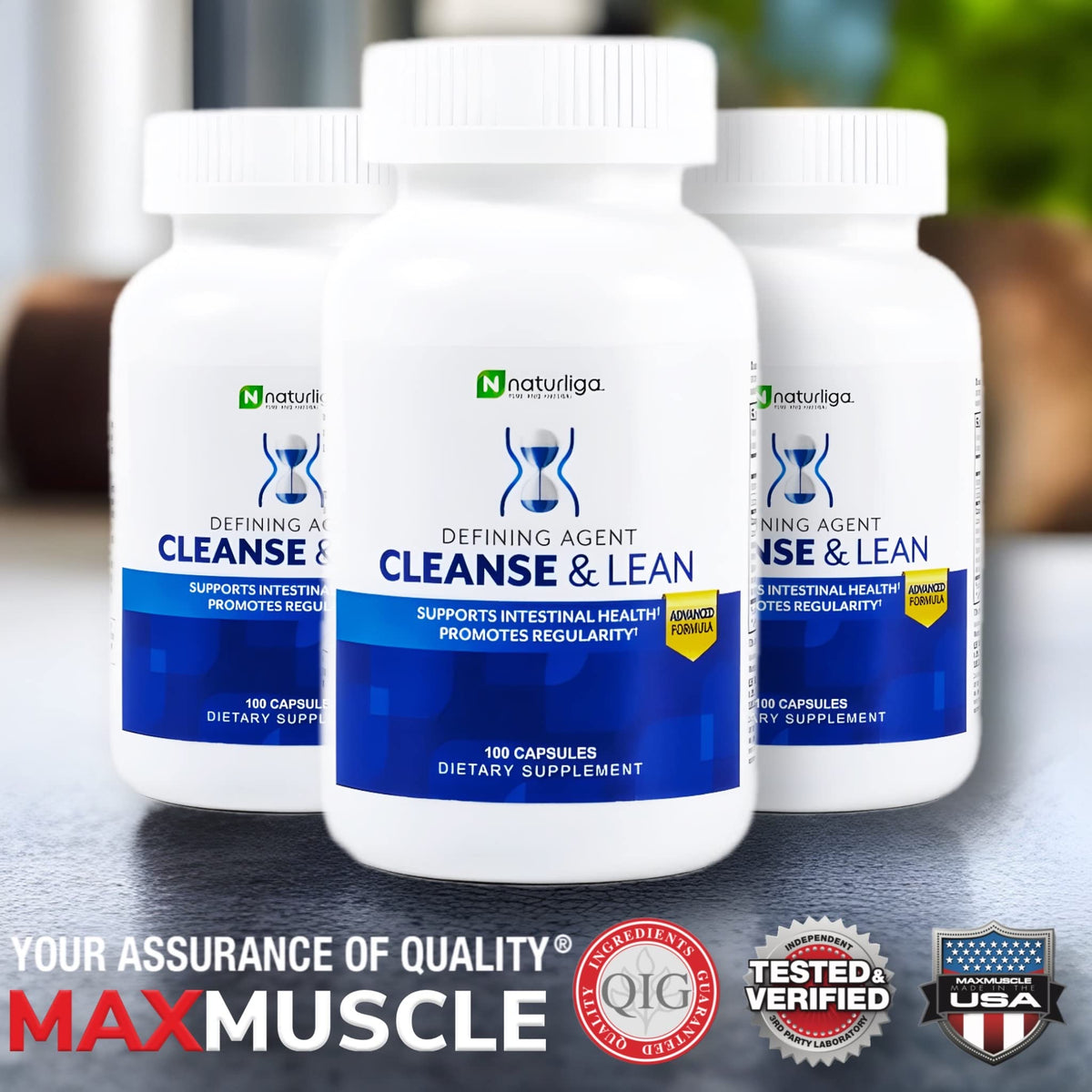 Max Muscle Naturaliga Cleanse and Lean Defining Agent Herbal Cleanse for Regularity w/Natural Detoxifying Ingredients for Gut Health Colon Detox - FENGGESTORE20