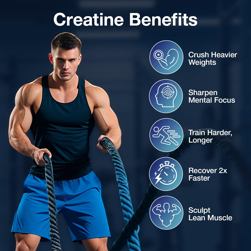 MaxHemp Creatine Gummies for Men & Women - Creatine Monohydrate Gummies 5g, Muscle Builder, Energy Boost & Pre-Workout Supplement, - FENGGESTORE20