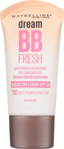 Maybelline Dream Fresh Skin Hydrating BB cream, 8-in-1 Skin Perfecting Beauty Balm with Broad Spectrum SPF 30 - FENGGESTORE20