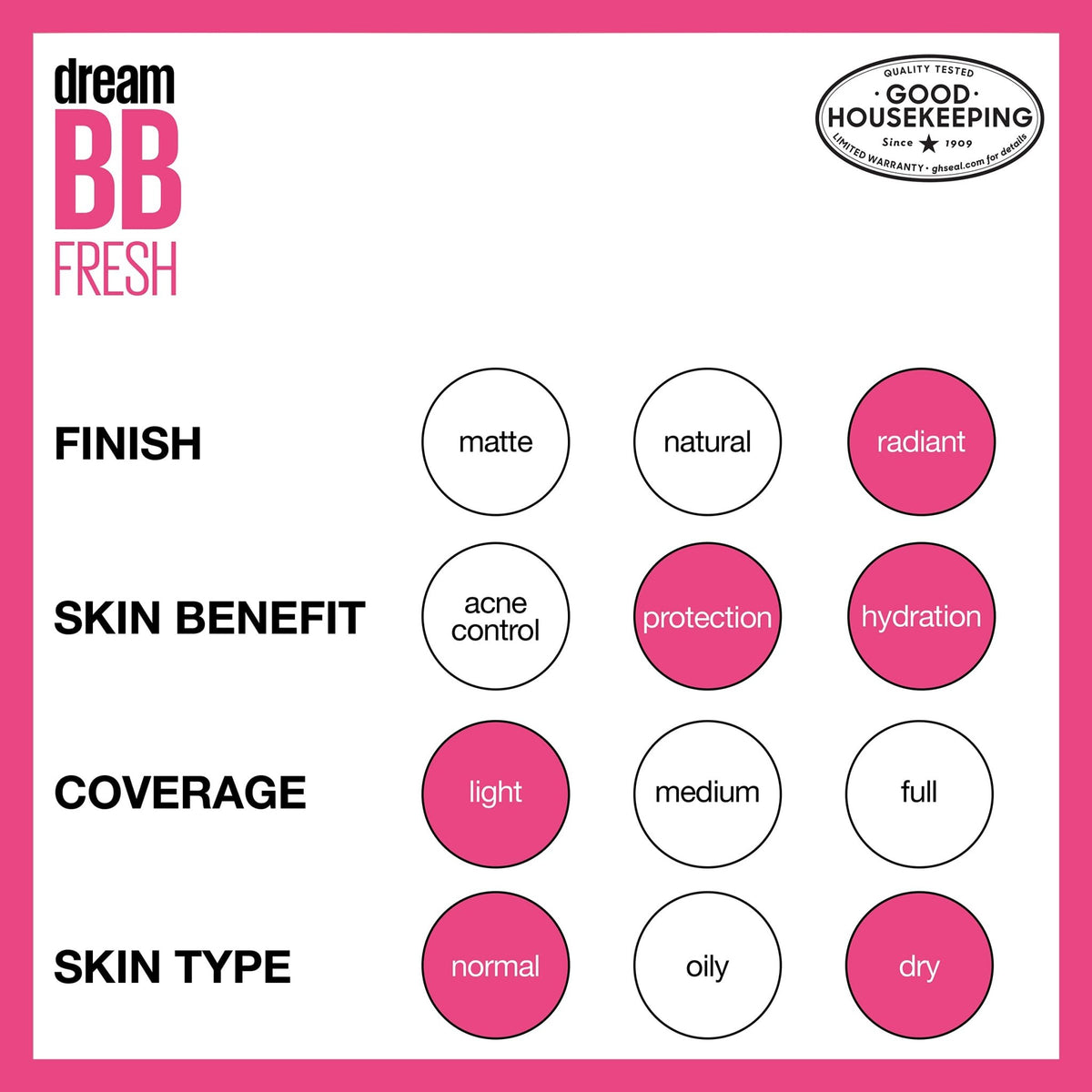 Maybelline Dream Fresh Skin Hydrating BB cream, 8-in-1 Skin Perfecting Beauty Balm with Broad Spectrum SPF 30 - FENGGESTORE20