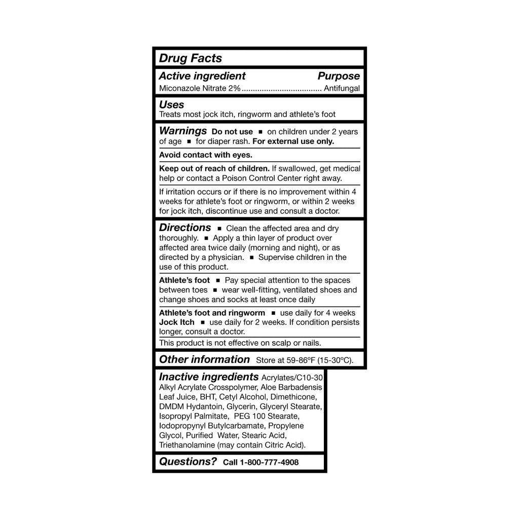 McKesson Antifungal Cream, 2% Miconazole Nitrate - Relieves Itching, Burning, Cracking from Jock Itch, Ringworm and Athlete Foot - 4 oz., 1 Count - FENGGESTORE20