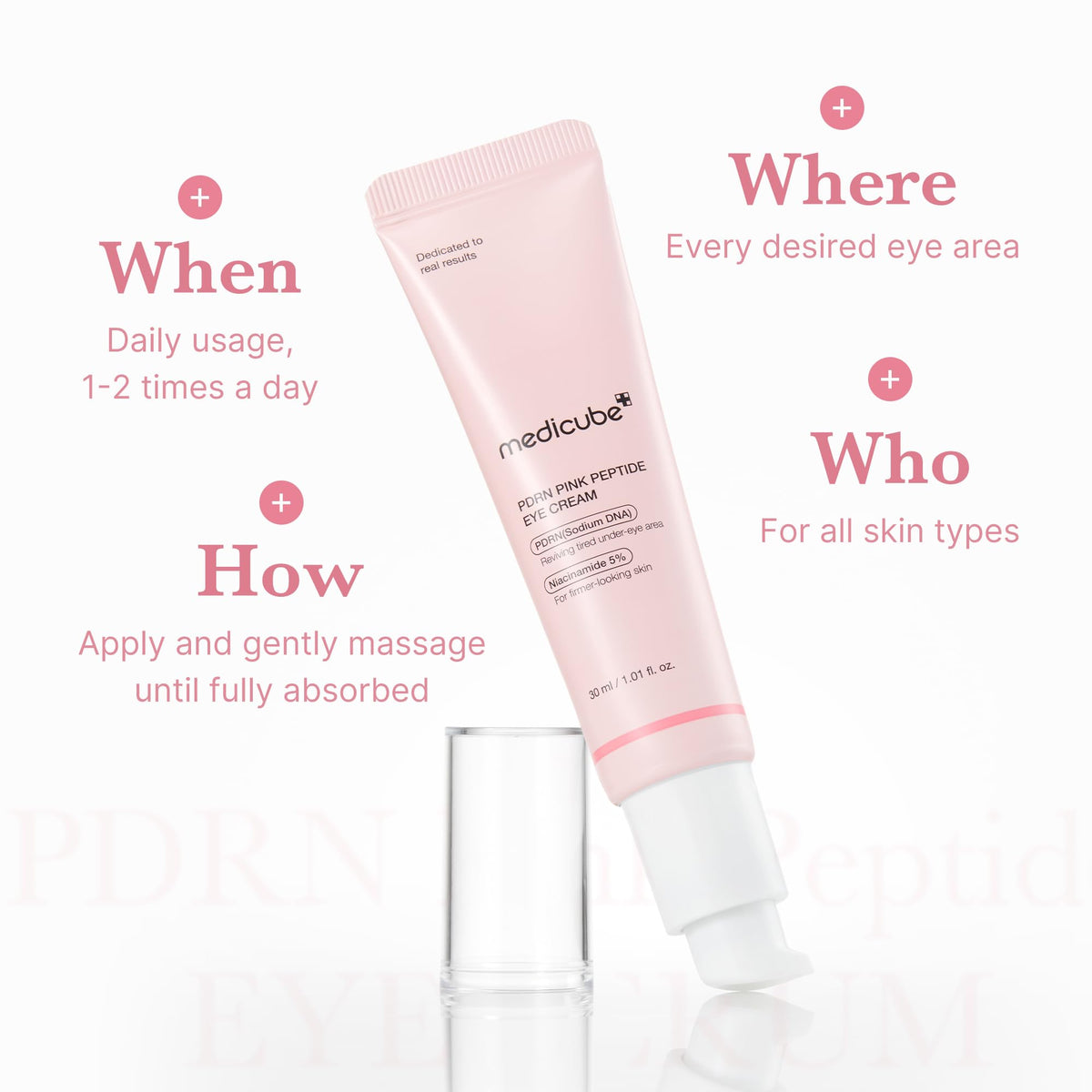 medicube Eye Serum with Salmon DNA PDRN & Pink Peptides | 99% Purity Retinol for Fine Lines - FENGGESTORE20
