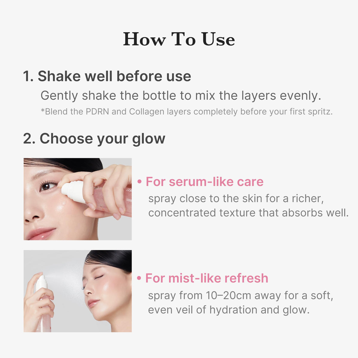 medicube Jelly Mist Serum with Pink PDRN Collagen | Dual-Texture Glow Spray with Niacinamide, Glutathione, Ceramide, Hyaluronic Acid - FENGGESTORE20