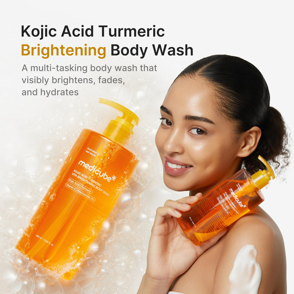 medicube Kojic Acid Turmeric Brightening Body Wash | Gentle Shower Gel for Uneven Skin - FENGGESTORE20
