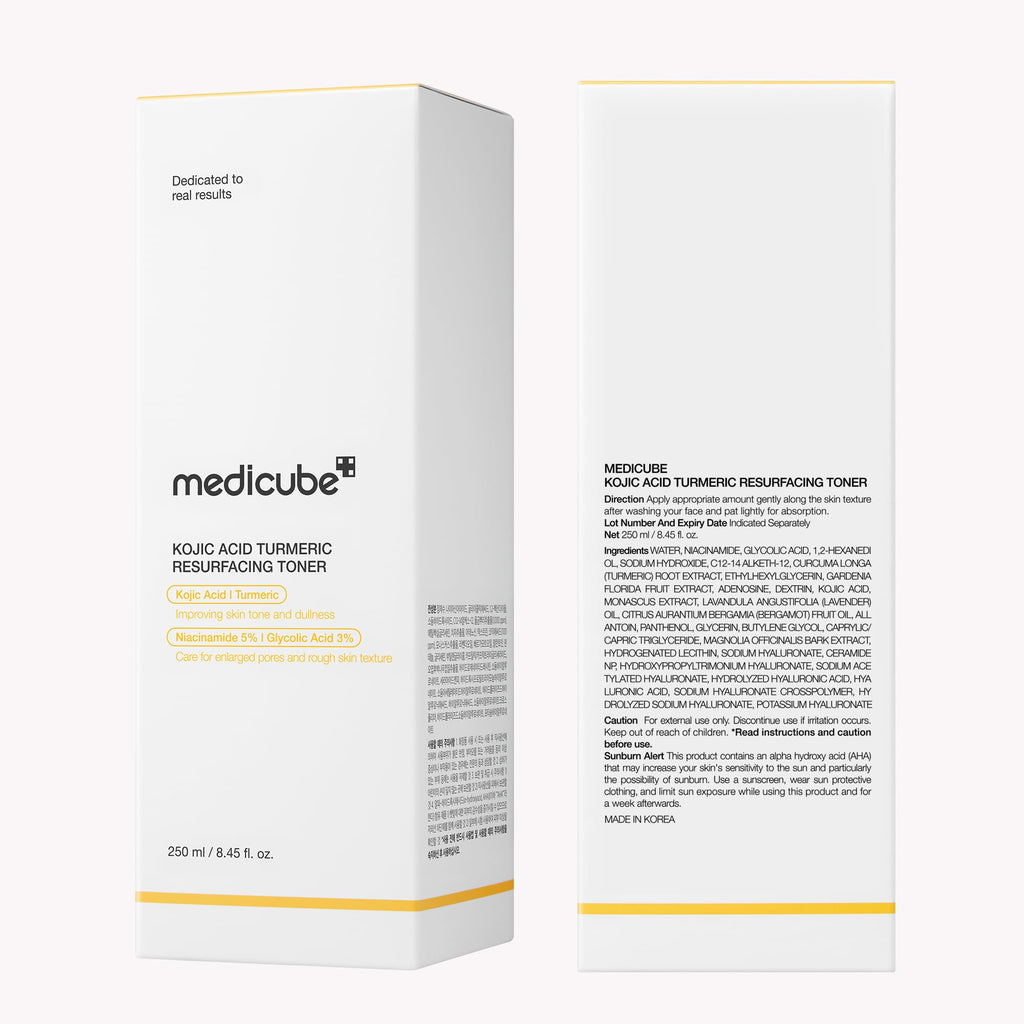 medicube Kojic Acid Turmeric Smoothing Toner for Face & Body | Lightweight Toner for Balancing Uneven Skin Tone & Texture - FENGGESTORE20