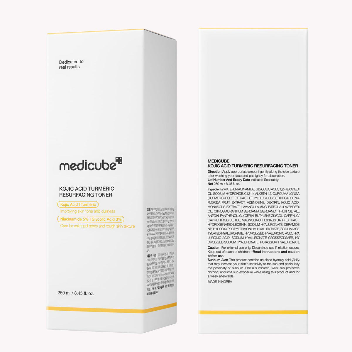 medicube Kojic Acid Turmeric Smoothing Toner for Face & Body | Lightweight Toner for Balancing Uneven Skin Tone & Texture - FENGGESTORE20