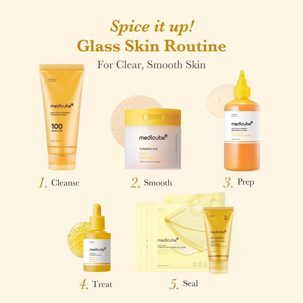 medicube Kojic Acid Turmeric Smoothing Toner for Face & Body | Lightweight Toner for Balancing Uneven Skin Tone & Texture - FENGGESTORE20