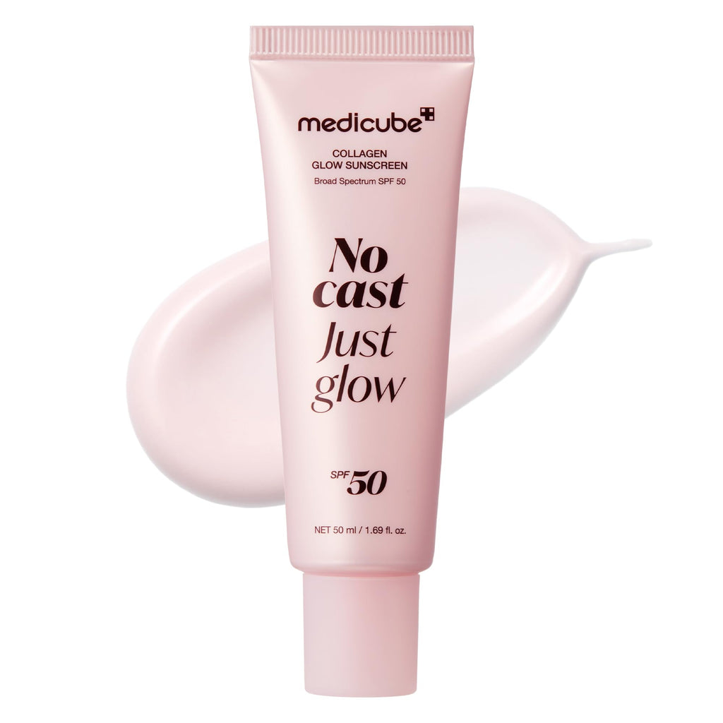 medicube No Cast Just Glow Collagen Sunscreen | SPF 50 Broad Spectrum Face Sunscreen - FENGGESTORE20