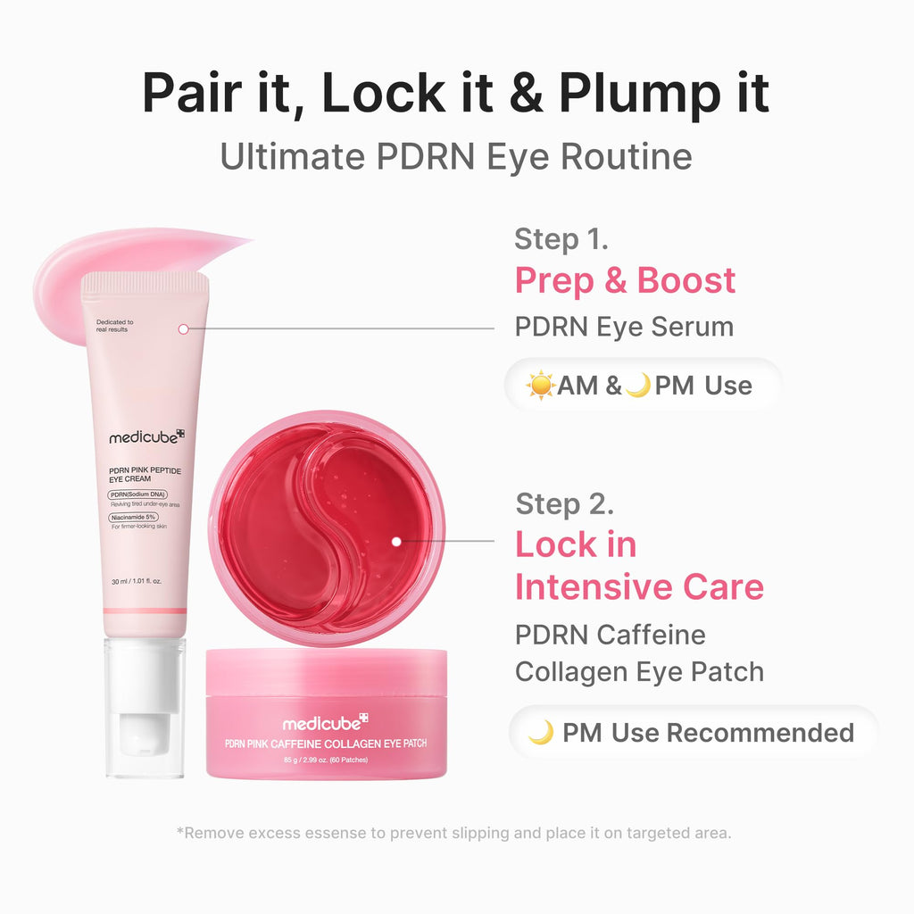medicube PDRN Caffeine Collagen Eye Patch | Gel Eye Patches for the appearance of Dark Circles, Undereye Bags - FENGGESTORE20