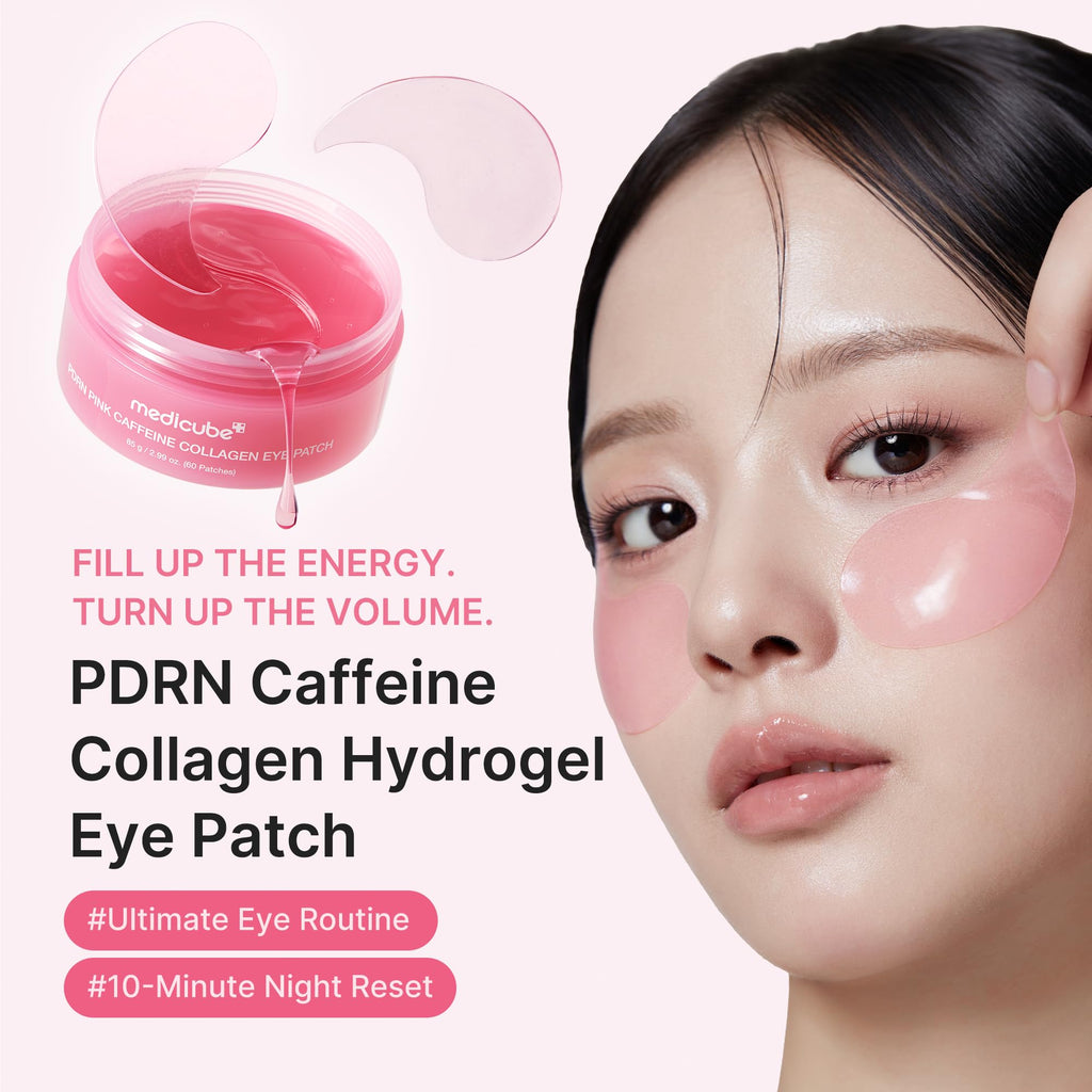 medicube PDRN Caffeine Collagen Eye Patch | Gel Eye Patches for the appearance of Dark Circles, Undereye Bags - FENGGESTORE20