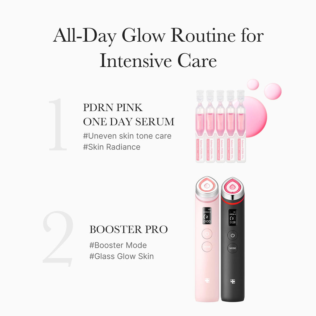 medicube Salmon DNA PDRN Pink One Day Serum | 99% Salmon DNA PDRN Intensive Ampoule, Collagen, Glutathione - FENGGESTORE20