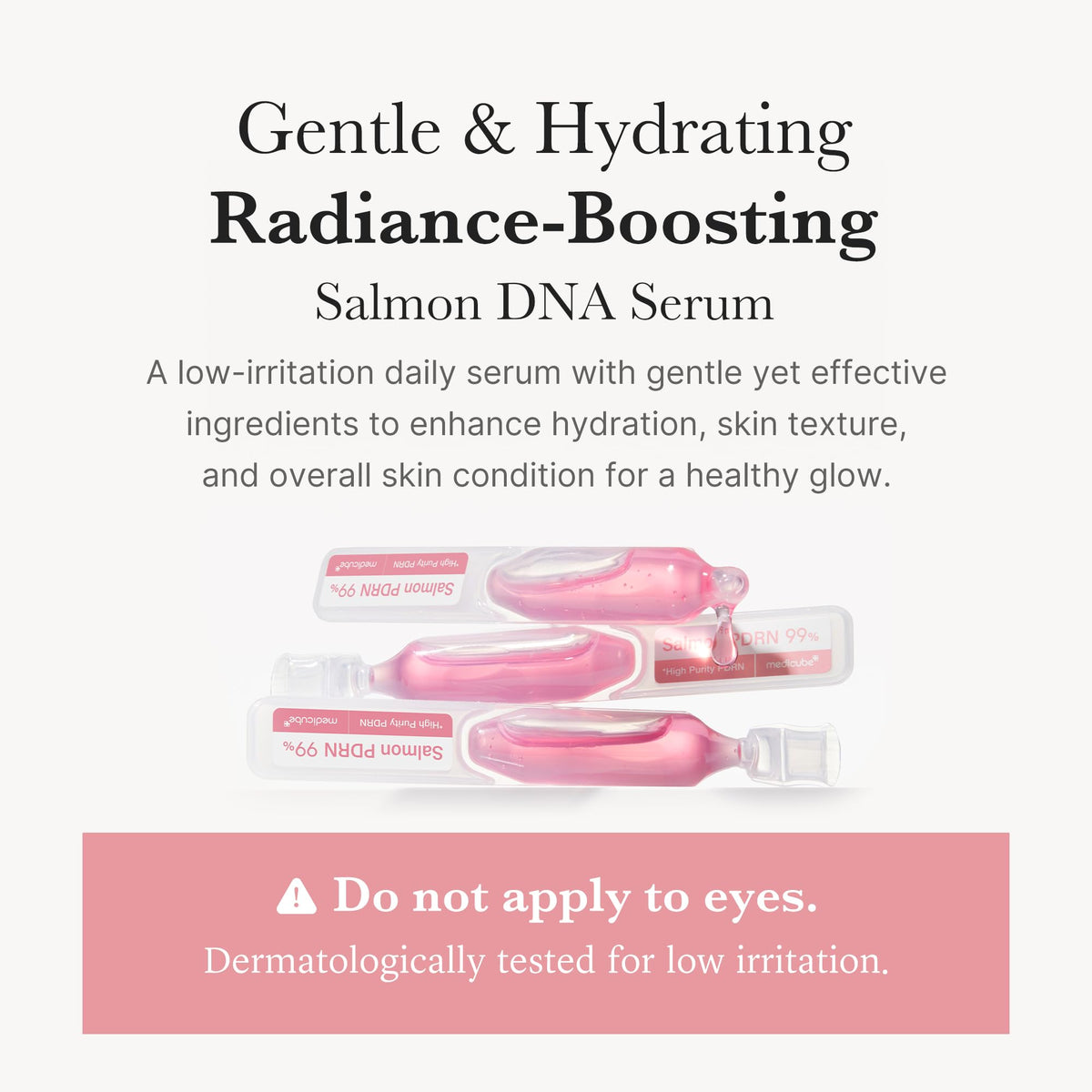 medicube Salmon DNA PDRN Pink One Day Serum | 99% Salmon DNA PDRN Intensive Ampoule, Collagen, Glutathione - FENGGESTORE20