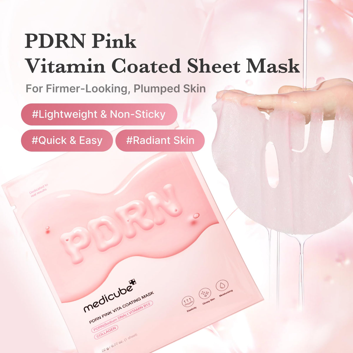 medicube Salmon DNA PDRN Pink Vita Coating Sheet Mask 10EA - Korean sheet mask - FENGGESTORE20